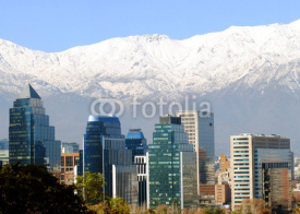 Naklejki Santiago de Chile mit Andenkordillere