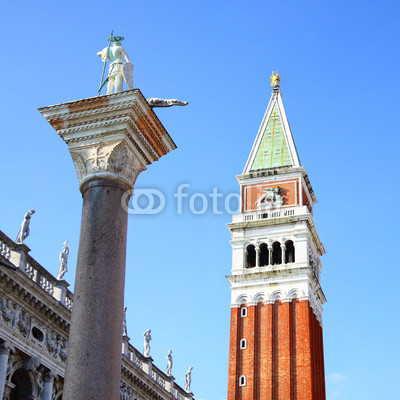 Campanile and statue of St.Theodore