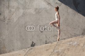 Obrazy i plakaty Slim dancer stands in a ballet pose
