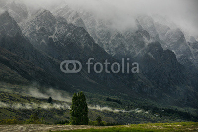 mountain peak in the mist, beautiful landscape