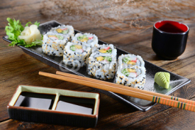 Obrazy i plakaty Sushi - Japanese food