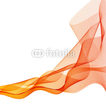 Obrazy i plakaty Abstract vector orange wave background waved lines
