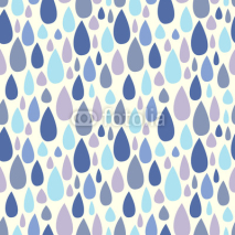 Obrazy i plakaty Seamless pattern with raindrops