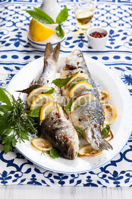 Oven-baked Sea bass