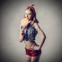 Fototapety pinup with lollipop