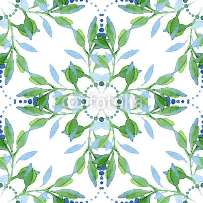 Seamless watercolor floral pattern