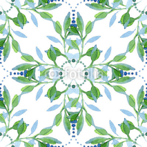 Naklejki Seamless watercolor floral pattern