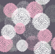 Obrazy i plakaty Seamless floral pattern. Background with flowers.