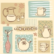 Fototapety Cup and Teapot