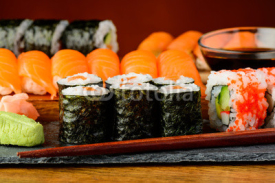 Naklejki Mixed sushi plate