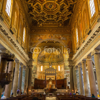 Basilica di Santa Maria in Trastevere, Rome, Italy.
