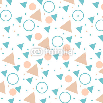Geometrical pattern with circles and triangles.Design for cards,textile,background.