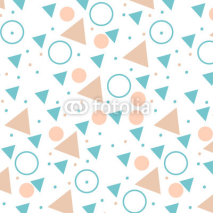 Obrazy i plakaty Geometrical pattern with circles and triangles.Design for cards,textile,background.