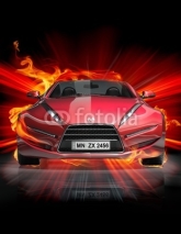 Fototapety Fire car