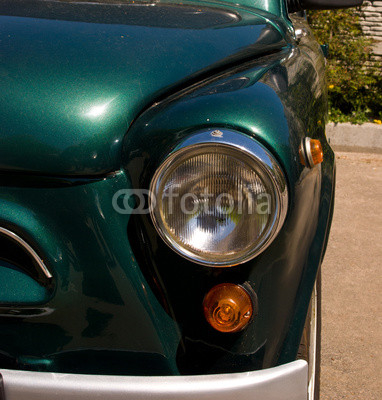 Headlight of Retro Car