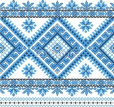 Fototapety embroidered good like handmade cross-stitch Ukraine pattern