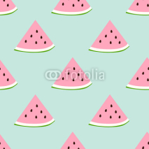 Naklejki Watermelon seamless pattern with retro colors