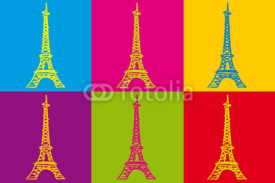 Naklejki Tour Eiffel_Couleurs