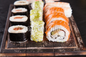 Obrazy i plakaty Japanese seafood sushi set