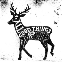Obrazy i plakaty Lettering in deer silhouette