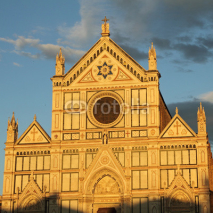 Fototapety facade of Basilica di Santa Croce in sunset light
