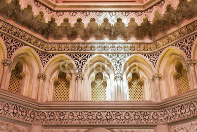 Detail of the vault of Monserrate Palace, in Sintra, Portugal