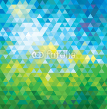 Fototapety ABSTRACT MOSAIC SUMMER BACKGROUND. VECTOR.