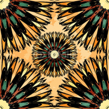 Naklejki Oriental colorful ornament seamless pattern Vector illustration