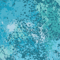 Naklejki Grunge vector background in blue and green tones