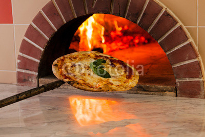 Cooking pizza Margherita