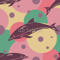 Fototapety dolphin pattern