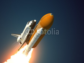 Space Shuttle Takes Off