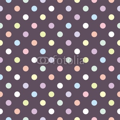 Colorful dots on dark background retro seamless vector pattern