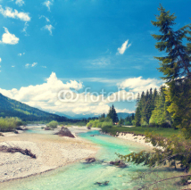 Fototapety Isar fließt aus den Alpen