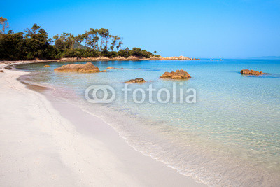 Paysage de Corse, plage à Ajaccio