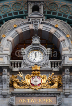 Naklejki Antwerp Central clock