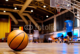 Naklejki Orange Basketball during competition