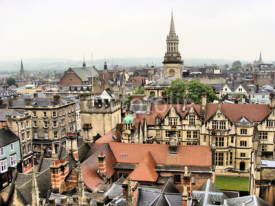View over the historic buildings of the city of Oxford, England