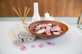 Naklejki Towels and other spa objects