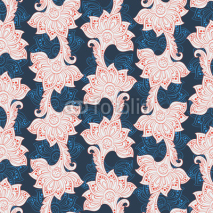 Obrazy i plakaty indian flowers seamless floral pattern