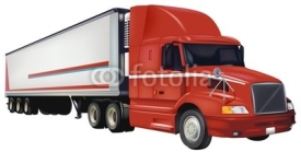 Obrazy i plakaty Red Trailer Truck