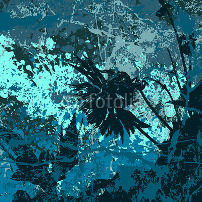 Grunge vector background in blue