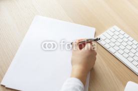 Woman doing paperwork