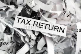 Naklejki Papierschnitzel Tax Return