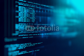 Programming code abstract technology background of software deve