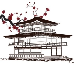 Naklejki japanese pagoda