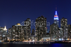 Naklejki Midtown Manhattan Skyline At Night, New York City