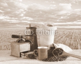 Fototapety Bag of coffee beans.