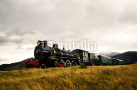 Naklejki Steam Train in a Open Countryside