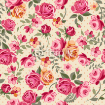 Naklejki classic vector roses seamless background